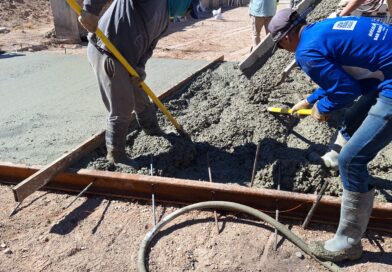 Comenzaron los trabajos para un nuevo playón deportivo en el club San Luis
